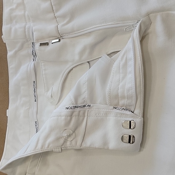 Worthington Size 12 White Slightly Flared Leg Trousers, Gently Used Condition - Picture 12 of 14